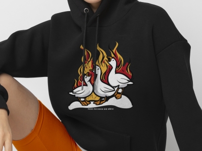 Penn ma doch die Gäns - Damen Hoodie.1